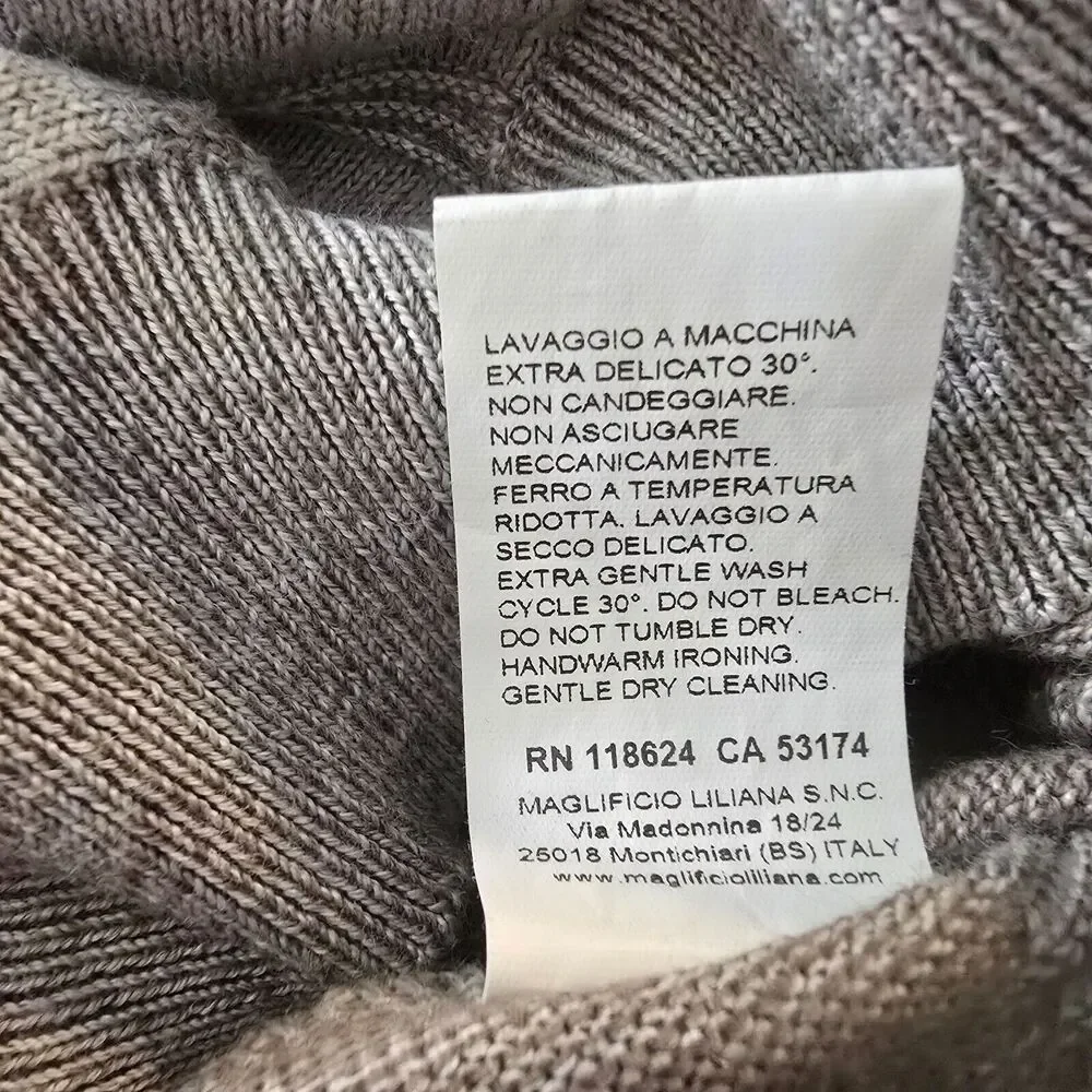 Bullock & Jones Sweater Men's XL Wool Blend Geometric Long Sleeve Gray Vintage